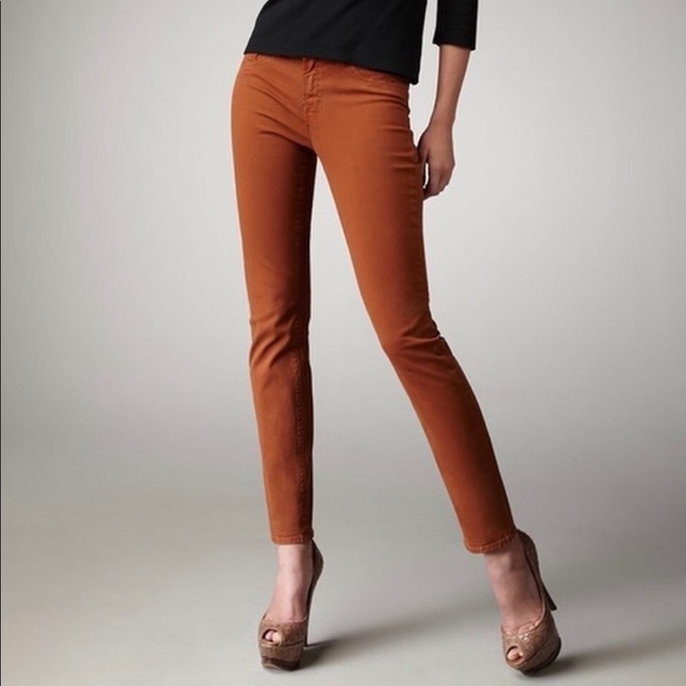 J Brand Terre Cotta / rust skinny jeans